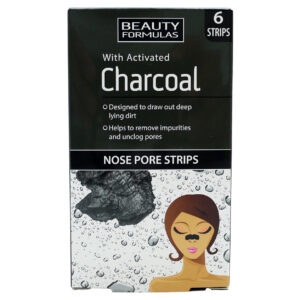 Beauty Formulas Charcoal почистващи ленти за нос с активен въглен 6 бр