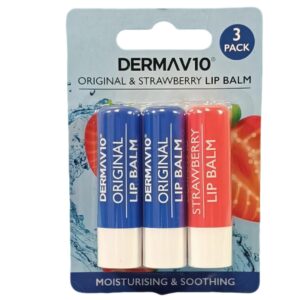 Derma V10 Original&Strawberry балсами за устни 3бр