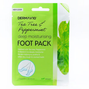 Derma V10 Tea Tree & Mint овлажняващи чорапи 1 комплект