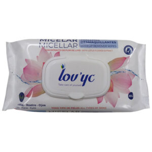 Lov'yc Lotus flower мицеларни мокри кърпи за премахване на грим с капак 40бр