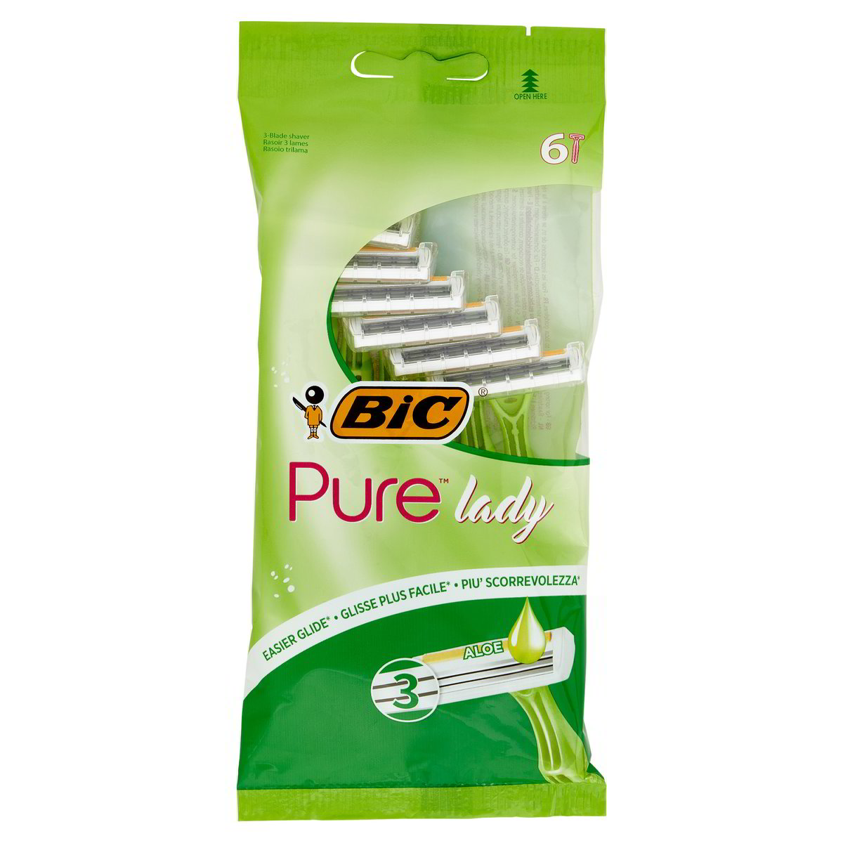 BIC Pure Lady Aloe дамски самобръсначки 6 броя
