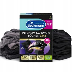 Dr Beckmann 3в1 Интензив Шварц кърпички 8 броя за възстановяване на черни дрехи
