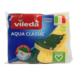 Vileda Aqua домакински гъби 2 броя за миене на съдове и почистване