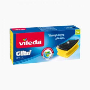 Vileda Glitzi Crystal домакинска гъба 3 броя с почистващи кристали за съдове