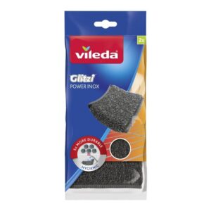 Vileda Glitzi Inox домакинска гъба 2 броя за почистване на загорели съдове и мазнини