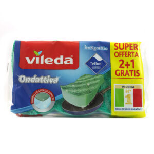Vileda Ondattiva Antigraffio домакински гъби за тефлонови тигани 2+1