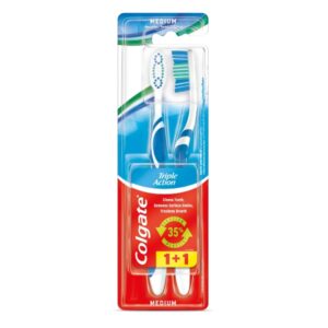 Colgate Triple Action Medium четка за зъби 2 броя