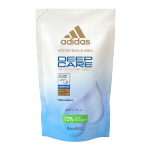 Adidas Deep Care душ гел пълнител 400 мл за нежно почистване и ежедневна грижа за кожата.