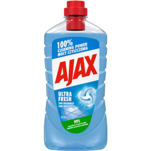 Ajax Ultra Fresh препарат за под 1 л – универсален почистващ препарат за подове и миещи се повърхности с дълготрайна свежест и блестяща чистота.