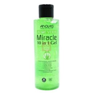 Anovia Miracle 10в1 Алое Вера и Хиалуронова Киселина гел 210 мл – мултифункционален хидратиращ гел за лице, тяло и коса с алое вера, хиалуронова киселина и успокояващо действие.