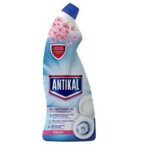 Antikal Fresh препарат за WC 750 мл – почистващ гел против варовик, уринен камък и замърсявания с дълготраен свеж аромат.