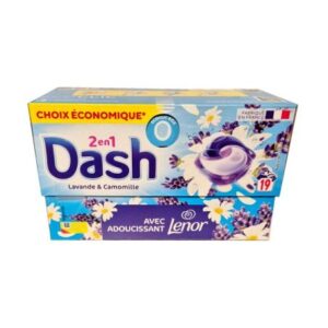Dash 2in1 Лавандула и Лайка капсули за пране 19 броя с аромат на лавандула и лайка