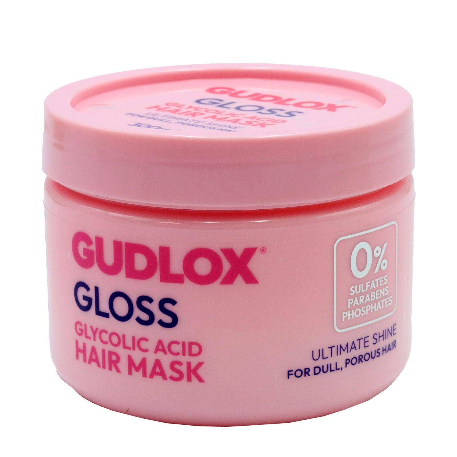 gudlox-gloss-glikolova-kiselina-maska-za-kosa-300ml Gudlox Gloss Гликолова Киселина маска за коса 300 мл за блясък, гладкост и хидратация на суха и изтощена коса