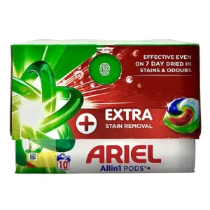 Ariel All in 1 Pods Extra Stain Removal капсули за пране 10 бр.