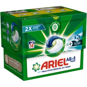 Ariel All in 1 Pods Oxi Stain Removal капсули за пране 14 бр.