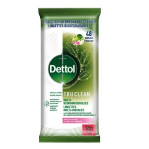 Dettol Tru Clean Ябълка почистващи мокри кърпи 48 бр.