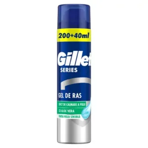 Gillette Series Sensitive Алое Вера гел за бръснене 240 мл